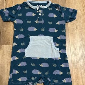 Kickee Pants Blue Baby Romper
